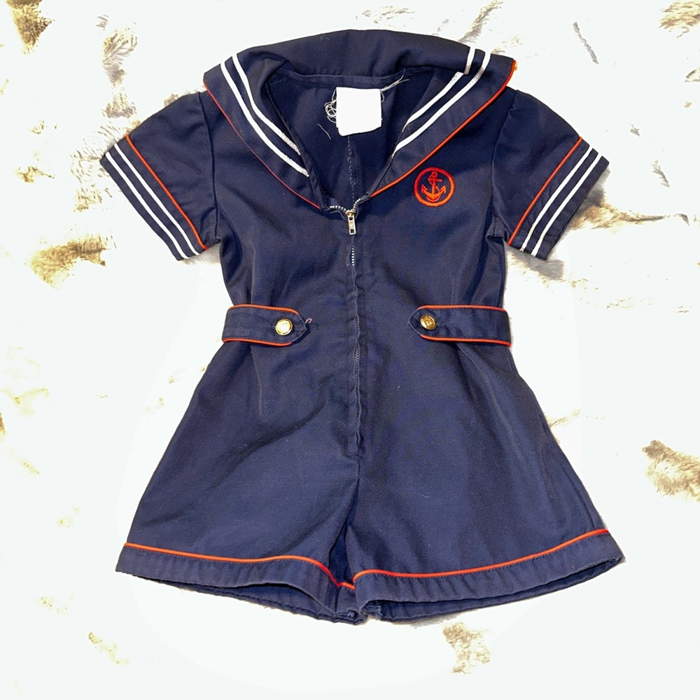 Vintage sailor baby outfit